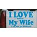 I Love When My Wife Lets Me Go Fishing Car or Truck Window Laptop Decal Sticker Blue 6in X 3.9in