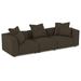 Blue/Brown/Gray Reclining Sectional - Birch Lane™ Del 117" Wide Modular Sectional Polyester | 27 H x 117 W x 41 D in | Wayfair