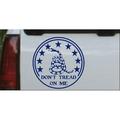 Gadsden Snake Dont Tread On Me Circle Car or Truck Window Laptop Decal Sticker Navy 6in X 6.0in