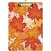 KXMDXA Autumn Maple Leaves Clipboard Hardboard Wood Nursing Clip Board and Pull for Standard A4 Letter 13x9 inches