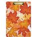 ZHANZZK Autumn Maple Leaves Clipboard Hardboard Wood Nursing Clip Board and Pull for Standard A4 Letter 13x9 inches