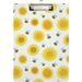 ZHANZZK Cartoon Sunflowers Bee Floral Clipboard Hardboard Wood Nursing Clip Board and Pull for Standard A4 Letter 13x9 inches