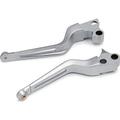 Kuryakyn Silver Dillinger Levers Pair for Harley 1996 - 2017 Models with Cable Operated Clutch 6681