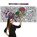 miMOODY - Giant Coloring Poster - Hippie Peace & Love | Rolled Huge Coloring Poster 30 x 68.9 | Fun Coloring for Adults Kids and Families at Home School or Parties