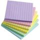 QWZNDZGR Lined Sticky Notes 4X4 in Pastel Ruled Post Stickies It Super Sticking Power Memo Pads Its Strong Adhesive 6 Pads/Pack 72 Sheets/padâ€¦