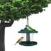 Outdoor Hanging Wild Bird Feeder Hanging Outdoor Garden Backyard Decoration Clear Pavilion Shape With Roof Waterproof Pet Bird Feeders With Iron Hook