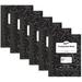 Pacon Composition Book Black Marble 1 cm Quadrille Ruled 9-3/4 x 7-1/2 100 Sheets Pack of 6