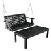 Highwood 4ft Weatherly Porch Swing with 1 Coffee Table