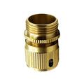 3/4 Car Wash Water Tube Connector Copper Garden Hose Quick Connector Copper Pipes Gasket for Water Pipe Shop (Golden America Standard)