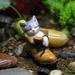 Hadanceo Cat Garden Decor Sleeping In Shoe Multipurpose Multi-color Fairy Garden Tiny Resin Cat Decor for Garden