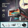 LILYPELLE Portable Pizza Oven 12 Pellet Pizza Oven Stainless Steel Pizza Oven Outdoor Wood &Gas Powered Pizza Oven with Foldable Feet & Complete Accessories