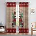 Goory Xmas Window Curtain Grommet Christmas Curtains Thermal Insulated Tree Print Drapes Blackout Living Room Luxury Home Decor Long 2Pcs Kitchen Style-F W:52 x H:63 *2Pcs