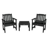Highwood 3pc Lehigh Garden Chair Set with 1 Adirondack Square Side Table