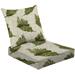 2-Piece Deep Seating Cushion Set Desert plant sand texture seamless raster Organic succulent foliage Outdoor Chair Solid Rectangle Patio Cushion Set