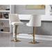 Rosdorf Park Bar Stools Set Of 2 Modern Swivel Bar Stool Chairs Adjustable Height Counter Stools Barstools w/ Open Back/Footrest For Kitchen Island/Dining Room/H Velvet/ | Wayfair