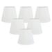 6 White Fabric Cloth Clip on Chandelier Lamp Shades Replacement for E14 Wall Lamp Chandelier