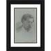 Edwin White 11x14 Black Ornate Wood Framed Double Matted Museum Art Print Titled: Portrait of an Unidentified Man Sketch for Signing of the Compact in the Cabin of The Mayflower