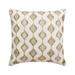 Decorative White 22 x22 (55x55 cm) Sqaure Throw Pillows Cotton Embroidery & Beaded Throw Pillows For Couch Geometric Pattern Contemporary Style - Abhinoor