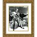 Hollywood Photo Archive 19x24 Gold Ornate Wood Framed with Double Matting Museum Art Print Titled - Doris Day with a Thanksgiving Turkey