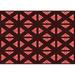 Ahgly Company Machine Washable Indoor Rectangle Transitional Fire Brick Red Area Rugs 8 x 12