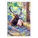 Stupell Industries Stag Deer Resting Amid Forest Trees Natural Wildlife Graphic Art Unframed Art Print Wall Art Design by Alpenglow Workshop