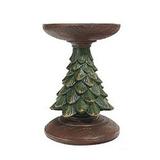 Christmas Tree Stand Candle Holder Resin Ornament Home Decoration Candlestick