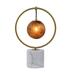 A&B Home Kinsley Glass & Marble Table Lamp - 12 Dia. x 18 H - White/Gold/Brown