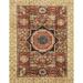 Ahgly Company Indoor Rectangle Abstract Fire Brick Red Abstract Area Rugs 2 x 3