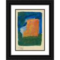 Karl Wiener 18x24 Black Ornate Framed Double Matted Museum Art Print Titled: Dyit Studies 10 Leaves VI (1923)