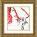 Atelier B Art Studio 20x21 Gold Ornate Wood Framed with Double Matting Museum Art Print Titled - WOMAN WITH BIG HAT