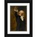 Jean-Paul Laurens 13x18 Black Ornate Wood Framed Double Matted Museum Art Print Titled - The Steel Vault the Figure of a Parisian Councilor Raised Holding a Sword (1888)