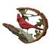 5.9 Inch Cardinal Bird on Snowy Branch Decorative Figurine Red