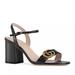 Gucci Shoes | Gucci Women's Marmont High Block Heel Sandals | Color: Black | Size: 5.5