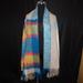 American Eagle Outfitters Accessories | American Eagle Outfitters Mohair Wool Blend Large Scarf Wrap Winter Snow | Color: Blue/Cream | Size: Os