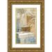Pinto Patricia 15x24 Gold Ornate Wood Framed with Double Matting Museum Art Print Titled - Bathroom and Ornaments II