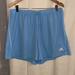 Adidas Shorts | Adidas Pastel Icy Baby Blue 2 Stripe Athletic Active Drawstring Running Shorts | Color: Blue/White | Size: Xl