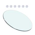 Tempered Glass Round Table Top - Glass Table Protector,The Surface Is Flat And Smooth,With Antiskid Pad,Kitchen Dining Table Top,For Dining Table,Negotiation Table,small Lazy Susan ( Color : Clear , S