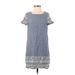 Everly Casual Dress - Shift: Blue Aztec or Tribal Print Dresses - Women's Size Small