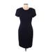 Danny & Nicole Casual Dress - Sheath: Blue Print Dresses - Women's Size 8