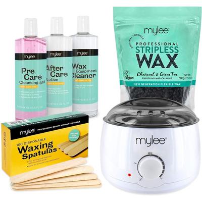 Mylee - Komplettes professionelles Warmwachsperlen-Set Aktivkohle & Grüner Tee Rasierer & Enthaarungstools 1 ct (59.99 € / 1 ct)
