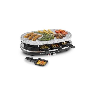 Klarstein Steaklette Raclettegrill 1500 W Granit-Natursteinplatte 8 Personen Schwarz