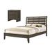CDecor Home Furnishings Crawley Mod Grey 2-Piece Bedroom Set w/ Nightstand Wood in Brown/Gray | 50.5 H x 64.25 W x 86.5 D in | Wayfair 215618Q-S2N