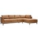 Red/Brown Reclining Sectional - Hokku Designs Bryanah Sectional Genuine Leather | 31 H x 115 W x 71 D in | Wayfair B95BFC8D996A4C3DACCA84FF6D07091A