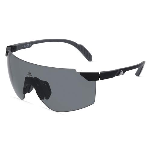 Adidas SP0056 Unisex-Sonnenbrille Vollrand Monoscheibe Kunststoff-Gestell, schwarz