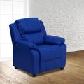 Isabelle & Max™ Degeorge Deluxe Padded Contemporary Recliner w/ Storage Arms in Blue | 33 H x 25 W x 39 D in | Wayfair