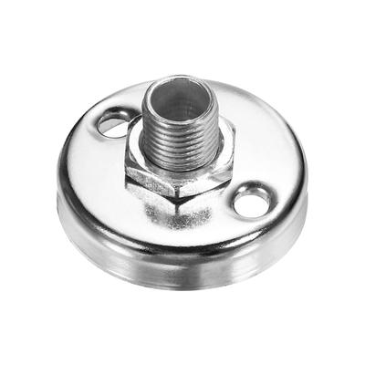 0.71" Microphone Flange Mount, M10 Thread Screw Base for Mic Stands - Silver Tone