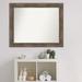 Gracie Oaks Hardwood Mocha Wood Bathroom Vanity Non-Beveled Wall Mirror Wood in Brown | 26.75 H x 32.75 W in | Wayfair