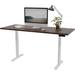 Inbox Zero Karenjit Height Adjustable Standing Desk Wood/Metal in White/Brown | 46.25 H x 30 W x 60 D in | Wayfair 35D9EA898FF6469C864A0E5AD5FC2BAB