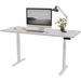 Inbox Zero Karenjit Height Adjustable Standing Desk Wood/Metal in White | 46.25 H x 30 W x 60 D in | Wayfair 1CFB2B46738949F8A97E6841536268F8