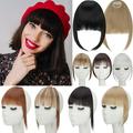 Benehair Clip in Fringe Hair Extensions as Humam Air Bangs French Bangs Thin Hairpiece 6.4 Ash Blonde mix Bleach Blonde